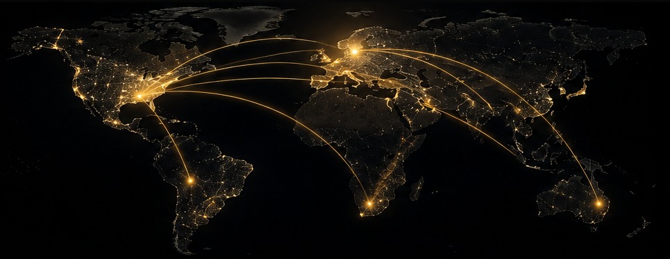 Global vehicle export network map